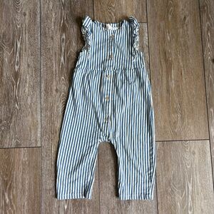 H&M Blue and White Striped Kids Jumpsuit